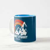 Mount Stuart Washington Zon Adelaar Tweekleurige Koffiemok (Voorkant links)