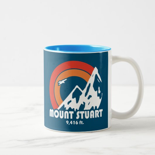 Mount Stuart Washington Zon Adelaar Tweekleurige Koffiemok (Rechts)