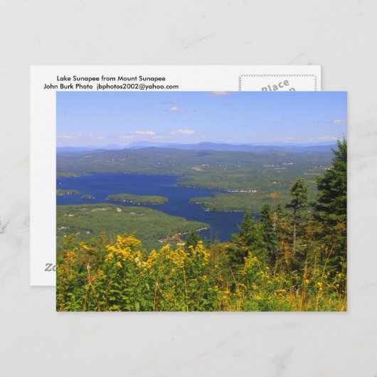 Mount Sunapee Lake Sunapee Uitzicht Briefkaart (Voorkant / Achterkant)