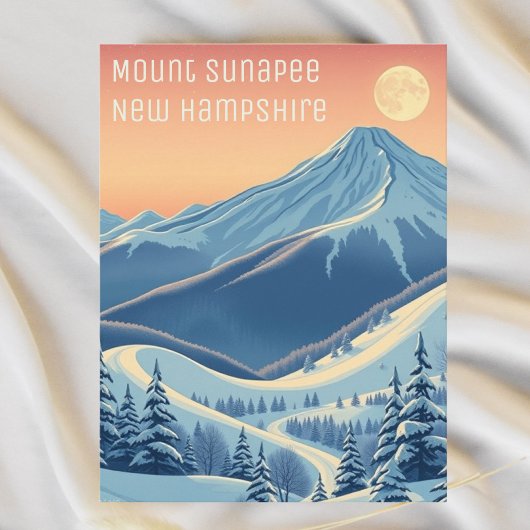 Mount Sunapee New Hampshire ski vakantie Briefkaar Briefkaart