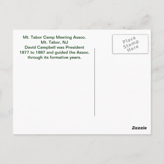 Mount Tabor, New Jersey - c. 1910 Briefkaart (Achterkant)