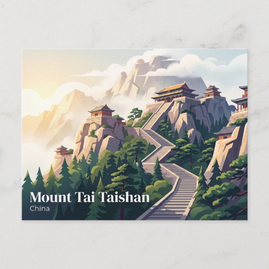 Mount Tai Taishan China Briefkaart (Voorkant)