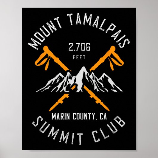 Mount Tamalpais Hiking Marin County California Poster (Voorkant)