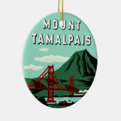 Mount Tamalpais Kerstversiering Keramisch Ornament (Rechts)