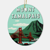 Mount Tamalpais Kerstversiering Keramisch Ornament (Links)