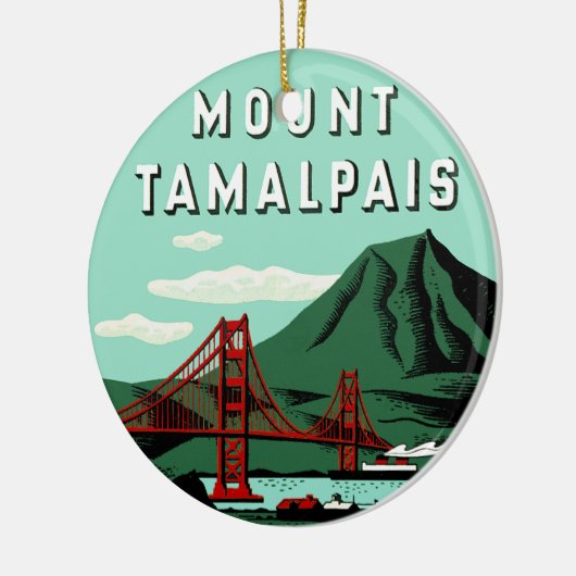Mount Tamalpais Kerstversiering Keramisch Ornament (Links)