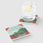 Mount Tamalpais Kerstversiering Stenen Onderzetter (Zijkant)