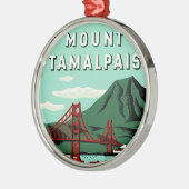 Mount Tamalpais Reisposter Metalen Ornament (Links)