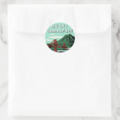 Mount Tamalpais Reisposter Ronde Sticker (Tas)