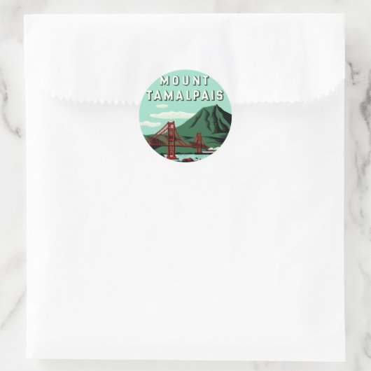 Mount Tamalpais Reisposter Ronde Sticker (Tas)