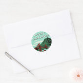 Mount Tamalpais Reisposter Ronde Sticker (Envelop)