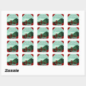 Mount Tamalpais Reisposter Vierkante Sticker (Vel)