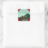 Mount Tamalpais Reisposter Vierkante Sticker (Tas)
