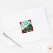 Mount Tamalpais Reisposter Vierkante Sticker (Envelop)