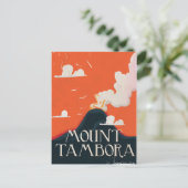 Mount Tambora Volcano Travel Poster Briefkaart (Staand voorkant)