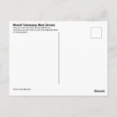 Mount Tammany New Jersey Post Card Briefkaart (Achterkant)