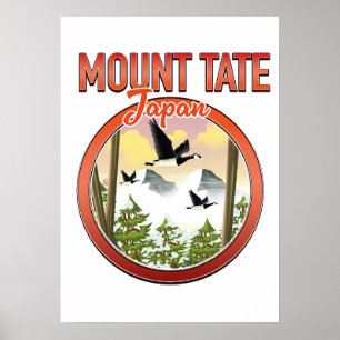 Mount Tate Japan reizen logo Poster