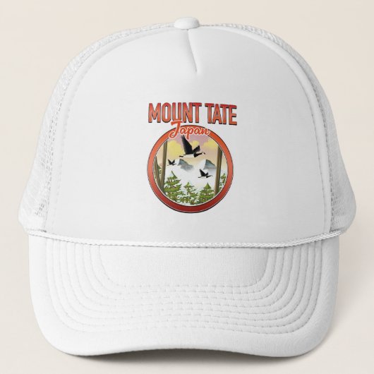 Mount Tate Japan reizen logo Trucker Pet (Voorkant)