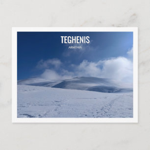 Mount Teghenis Besneeuwde Piek Aangepast Briefkaart