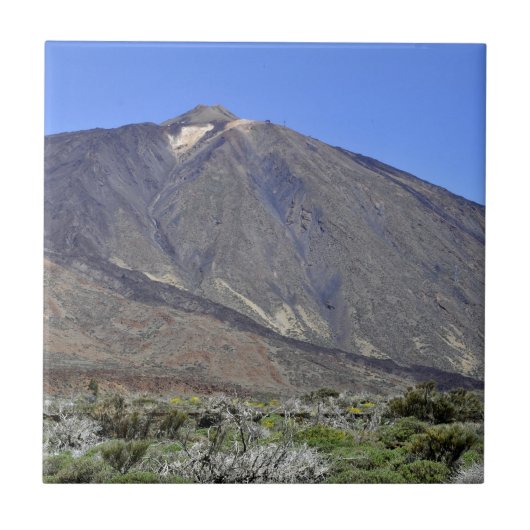 Mount Teide bij Tenerife Tegeltje (Voorkant)