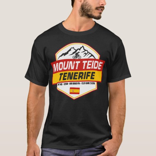 Mount Teide Fietsen Spanje T-shirt (Voorkant)