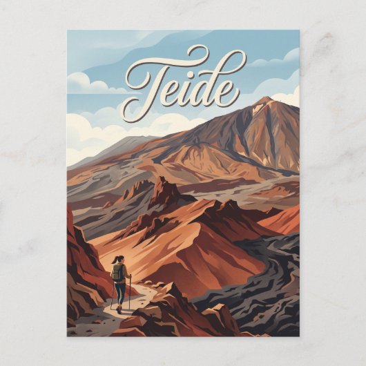 Mount Teide Spanje Briefkaart (Voorkant)