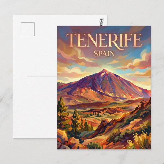 Mount Teide Spanje Briefkaart (Voorkant / Achterkant)