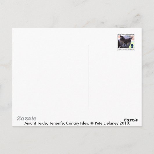Mount Teide, Tenerife Briefkaart (Achterkant)