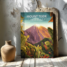 Mount Teide Tenerife Canvas Print Travel Poster 