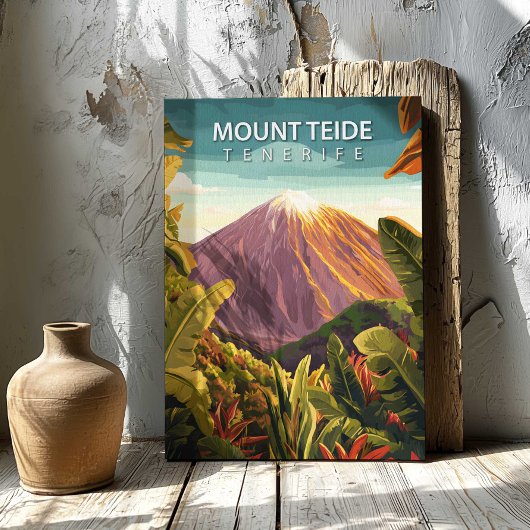 Mount Teide Tenerife Canvas Print Travel Poster 