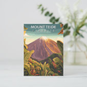 Mount Teide Tenerife Vintage Travel Briefkaart (Staand voorkant)