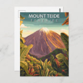 Mount Teide Tenerife Vintage Travel Briefkaart (Voorkant / Achterkant)