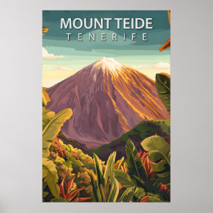 Mount Teide Tenerife Vulkanische Piek Reizen Poster