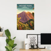 Mount Teide Tenerife Vulkanische Piek Reizen Poster (Thuiskantoor)