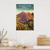 Mount Teide Tenerife Vulkanische Piek Reizen Poster (Keuken)