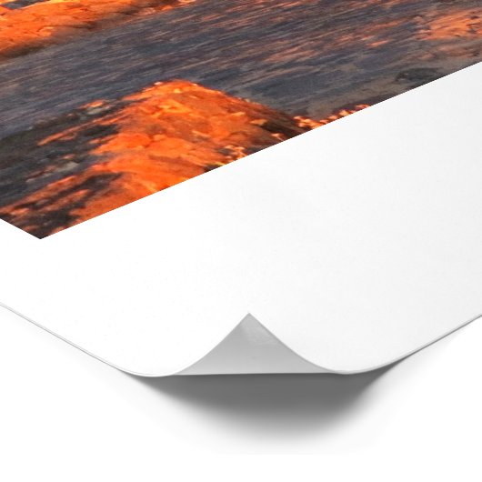 Mount Teide vat het bij zonsondergang op Poster (Hoek)