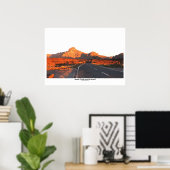 Mount Teide vat het bij zonsondergang op Poster (Thuiskantoor)