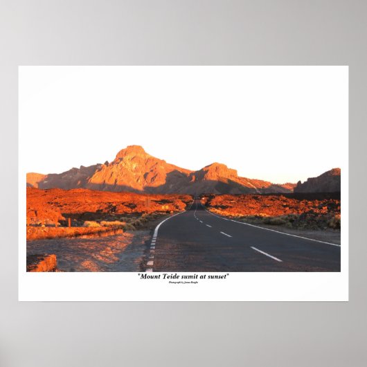 Mount Teide vat het bij zonsondergang op Poster (Voorkant)