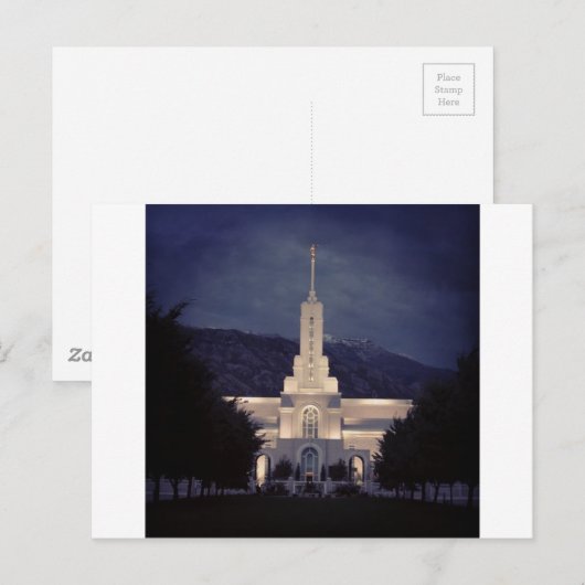 Mount Timpanogos LDS Temple, American Fork, Utah Briefkaart (Voorkant / Achterkant)