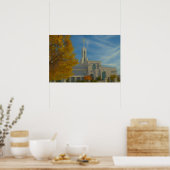 Mount Timpanogos Utah Tempel Schildering™ LDS Post Poster (Keuken)