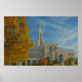 Mount Timpanogos Utah Tempel Schildering™ LDS Post Poster