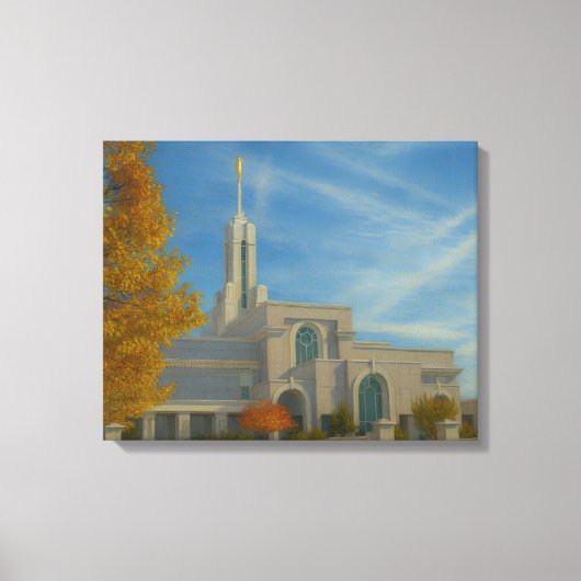 Mount Timpanogos Utah Temple Painting™ LDS Canvas Afdruk (Voorkant)