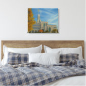 Mount Timpanogos Utah Temple Painting™ LDS Canvas Afdruk (Insitu (Slaapkamer))