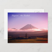 Mount Tongariro, Vulcano, Nieuw-Zeeland/Revel Briefkaart (Voorkant / Achterkant)
