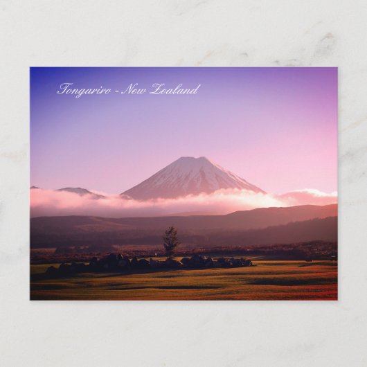 Mount Tongariro, Vulcano, Nieuw-Zeeland/Revel Briefkaart (Voorkant)