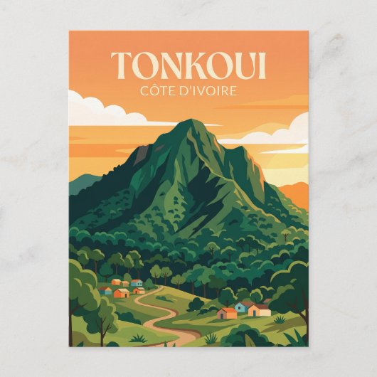 Mount Tonkoui Ivoorkust Briefkaart (Voorkant)