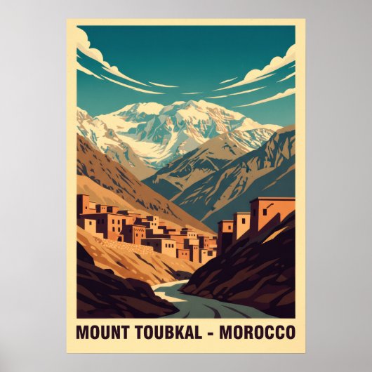 Mount Toubkal Marokko V01 Poster (Voorkant)