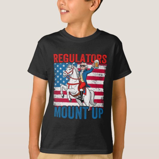 Mount Up Regulators 4 juli Onafhankelijkheidsdag V T-shirt (Voorkant)