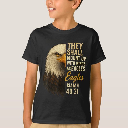 Mount Up Wings As Eagles Isaiah 40_31 Christian Bi T-shirt (Voorkant)