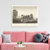 Mount Vernon, de woning van generaal Washington Canvas Afdruk (Insitu (Woonkamer))